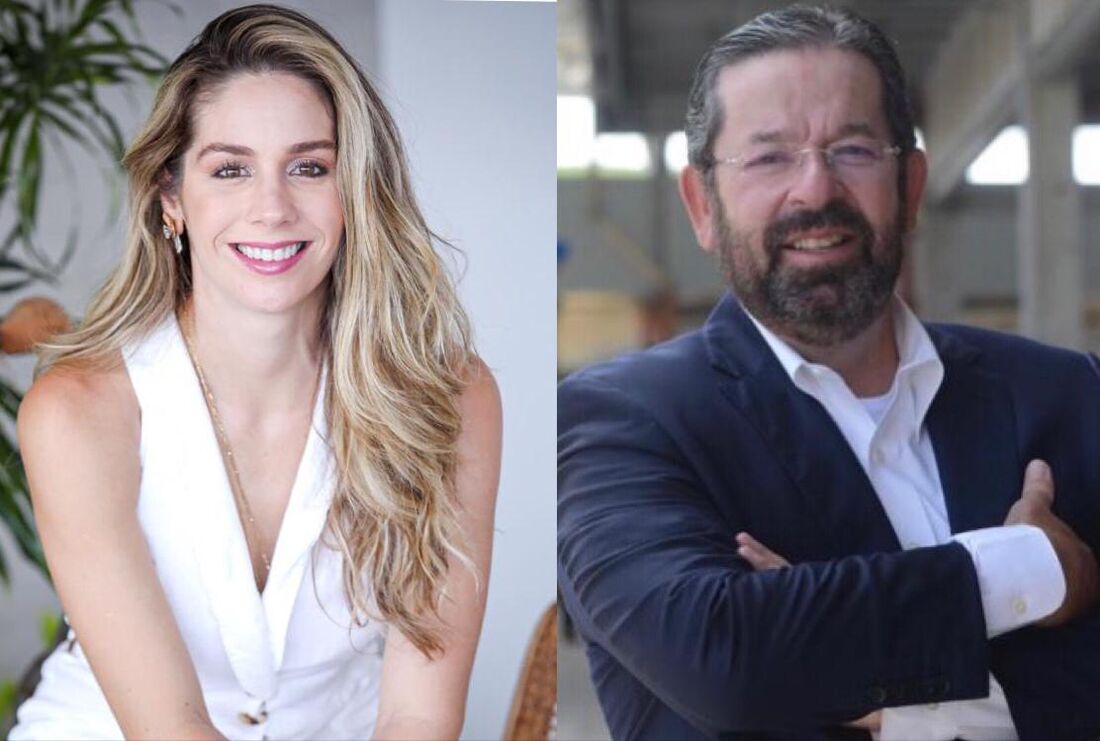 Eduarda Haeckel, do Inspiração Invest, e Paulo Perez Machado, co-fundador da TT Work e do Grupo BCI, responsável pelo Recife Outlet