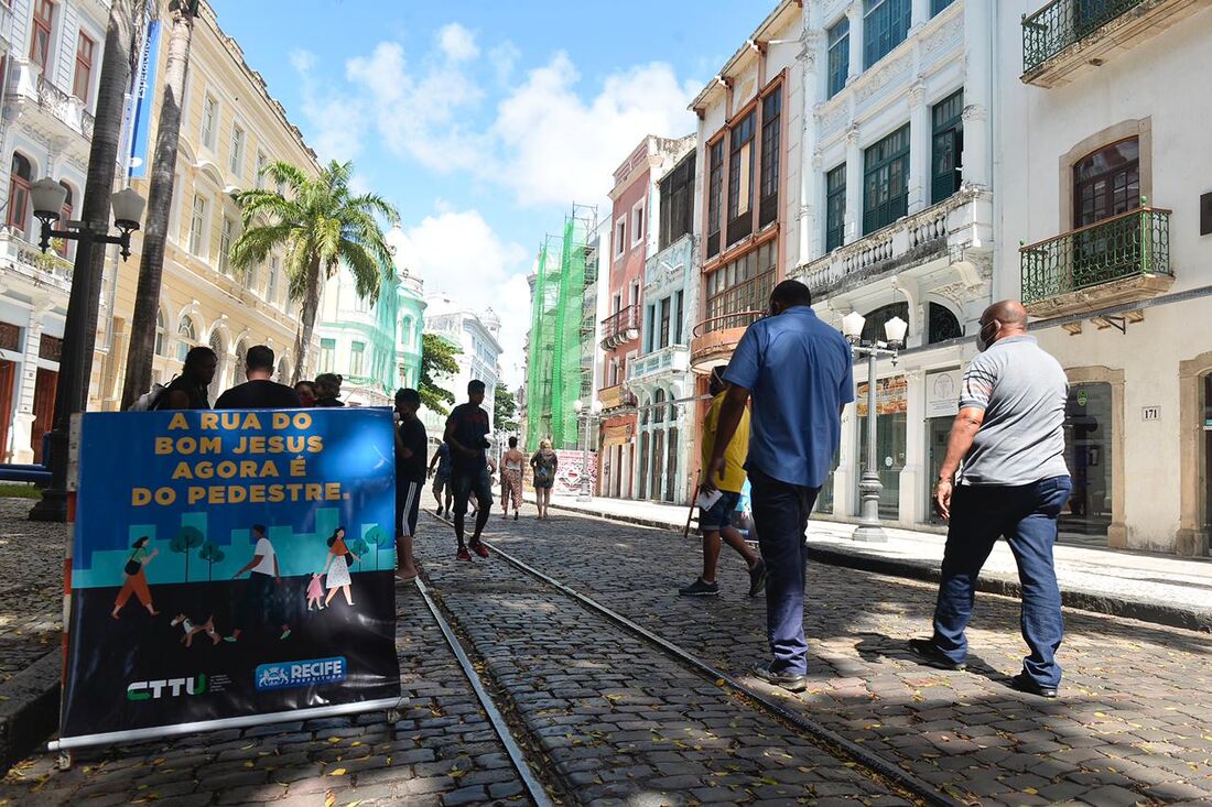 Rua do Bom Jesus, no Bairro do Recife