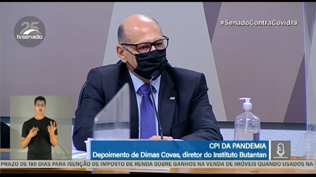 Dimas Covas presta depoimento à CPI da Covid