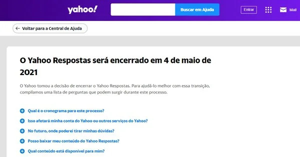 O fim da era: o Yahoo Respostas será encerrado