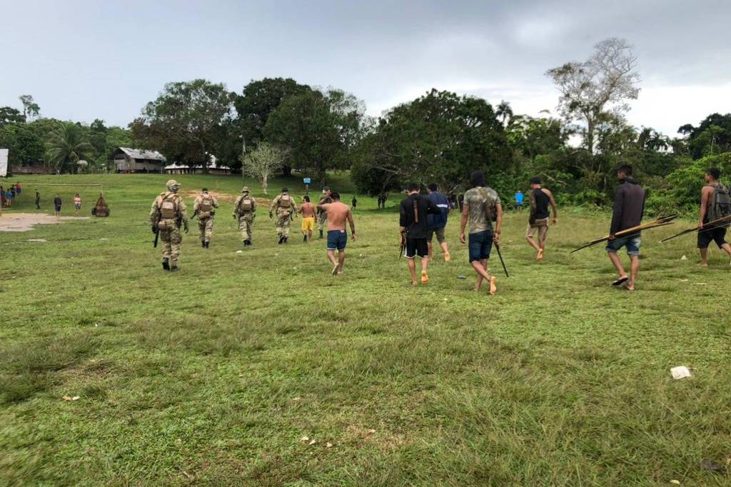 PF esteve na comunidade Palimiú, em Roraima