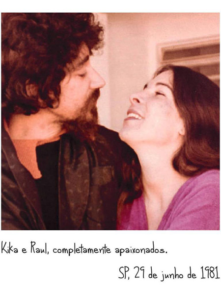 Raul e Kika Seixas em foto do livro 'Coisas do Coração', dela e de Toninho Buda