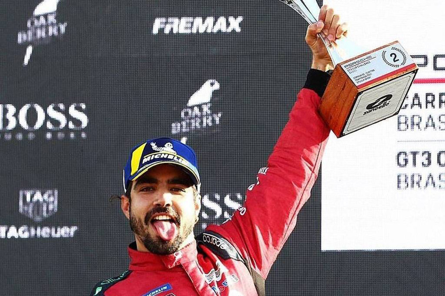 Caio Castro conquistou seu primeiro pódio na Porsche Cup