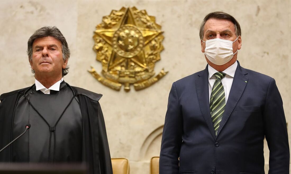 O presidente Jair Bolsonaro e o presidente do Supremo Tribunal Federal (STF), Luiz Fux