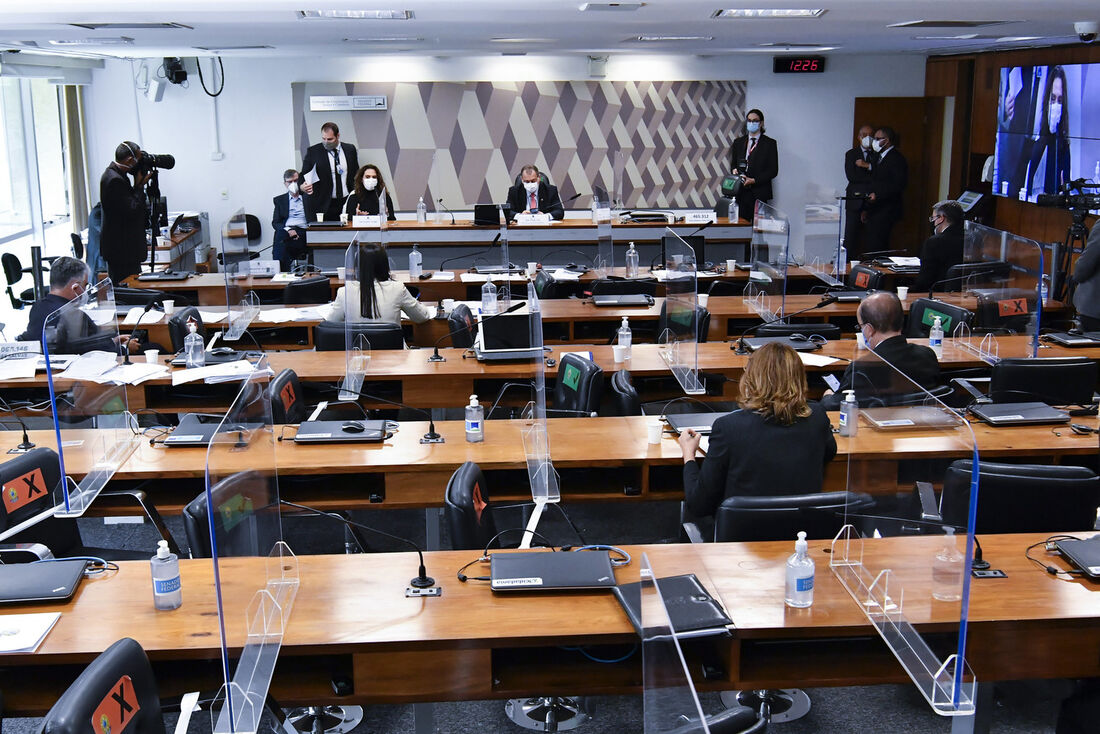 Senado durante sessão da CPI do Covid-19