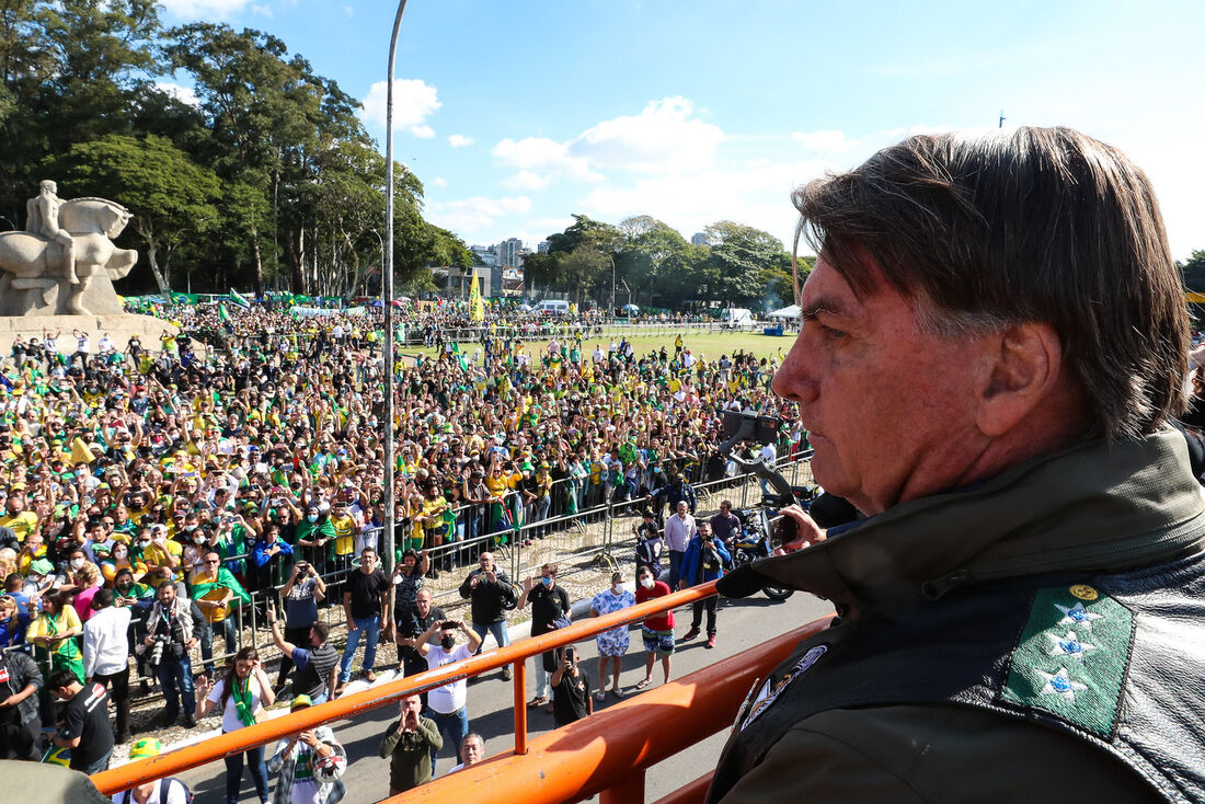 Presidente Jair Bolsonaro participou da motociata no último sábado (12)