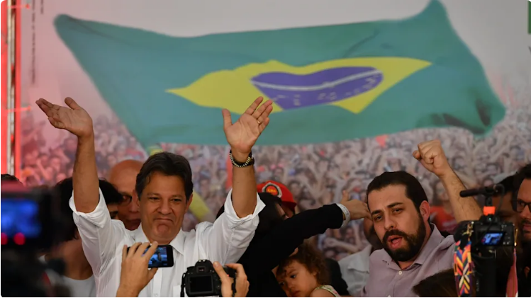 Fernando Haddad (PT) e Guilherme Boulos (PSOL)