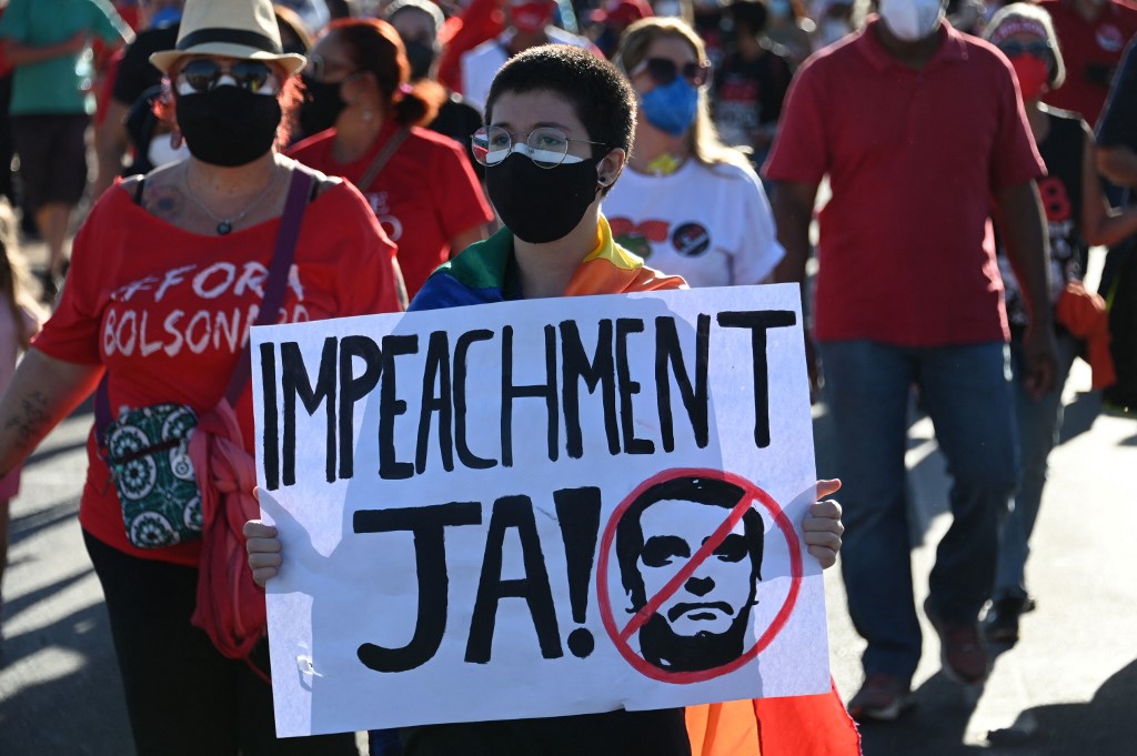 Protesto contra presidente Bolsonaro