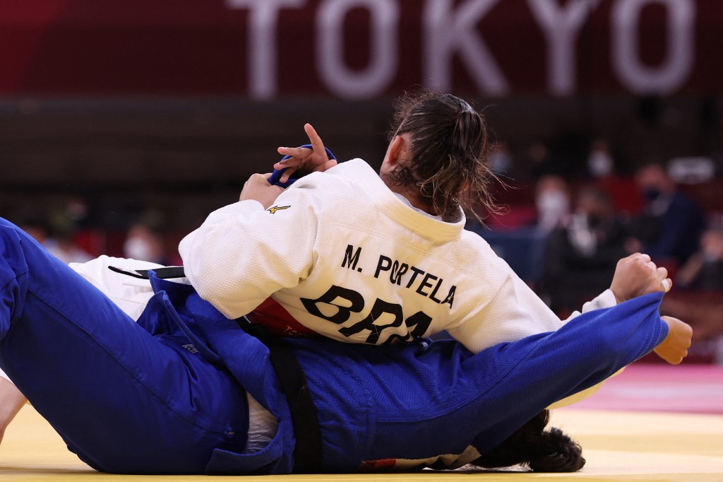 Maria Portela, judoca brasileira, estreou com vitória em Tóquio