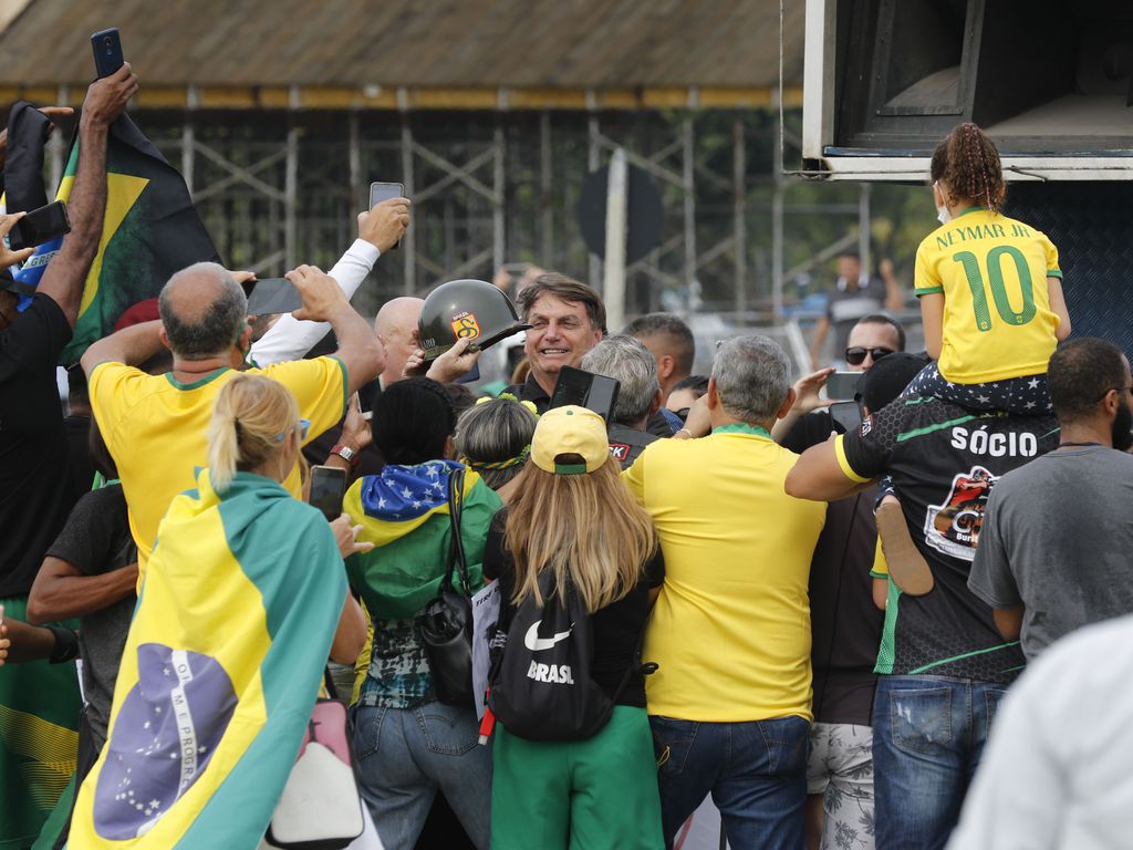 Bolsonaro em ato no Rio de Janeiro