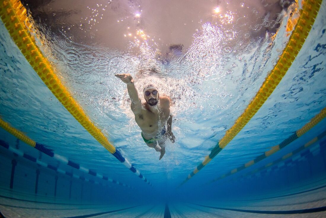 Leo de Deus ficou na sexta posição na final dos 200 m borboleta