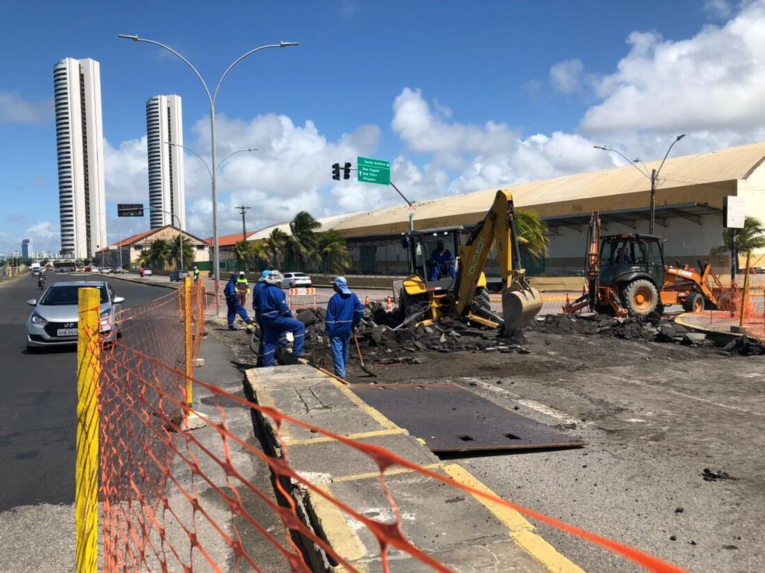 Obra de recuperação da Ponte Giratória