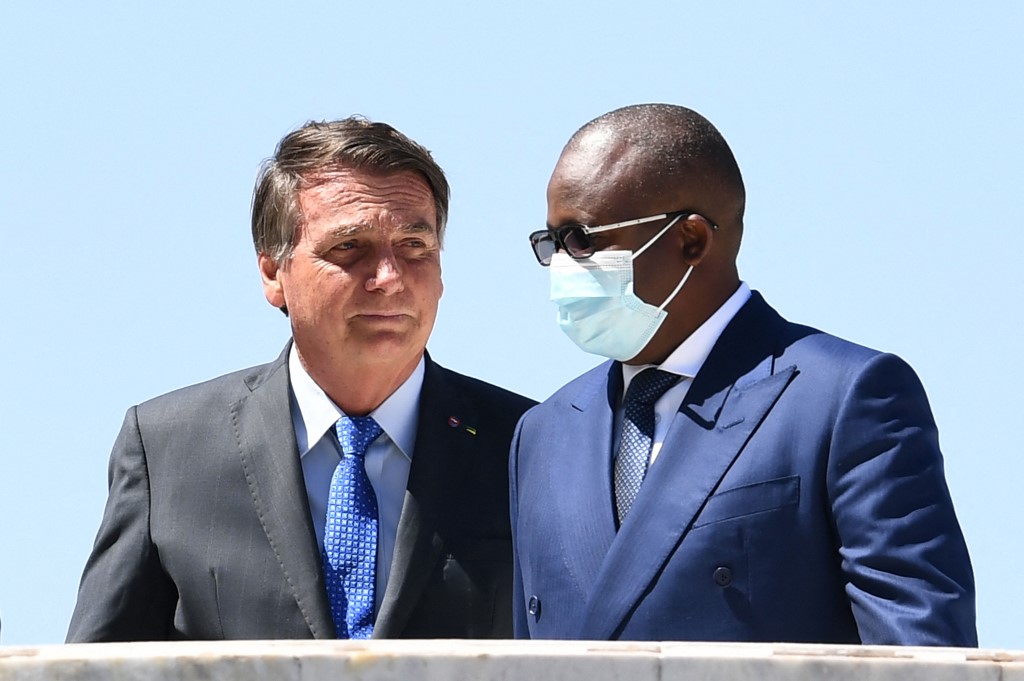 Jair Bolsonaro e o presidente da Guiné-Bissau, Umaro Sissoco