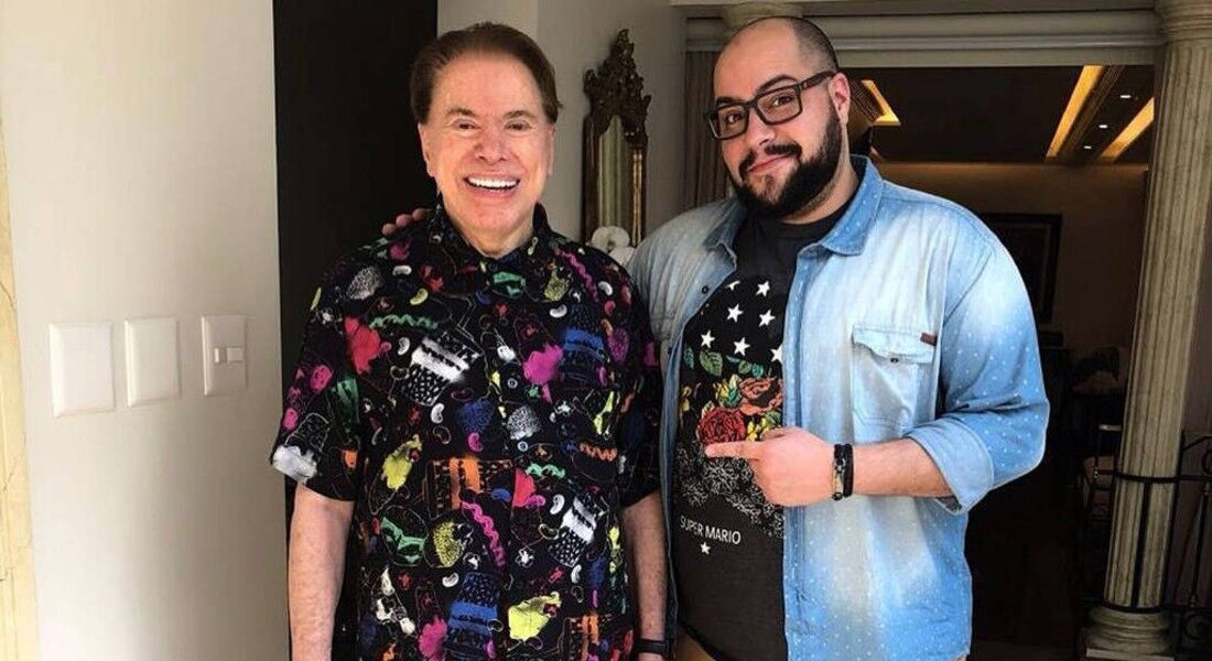 Silvio Santos com o neto Tiago Abravanel