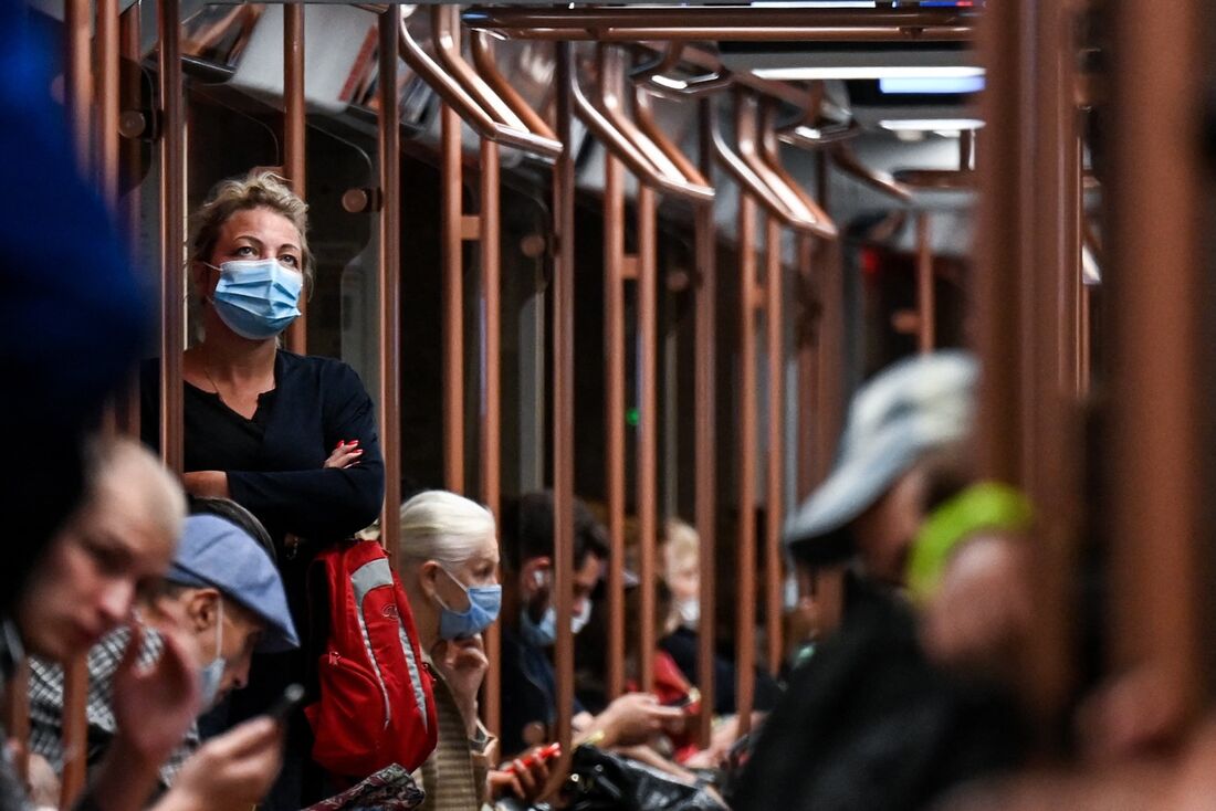 Metrô na cidade de Moscou, na Rússia