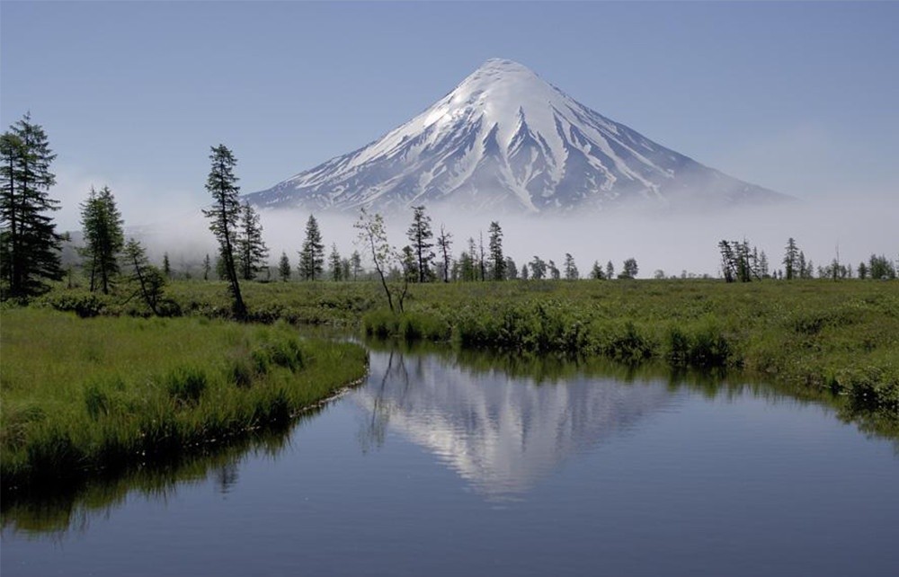 Reserva natural de Kronotski, na península de Kamchatka, extremo oriente da Rússia