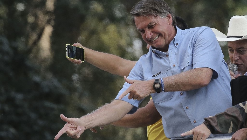 Bolsonaro durante ato na Avenida Paulista, em São Paulo