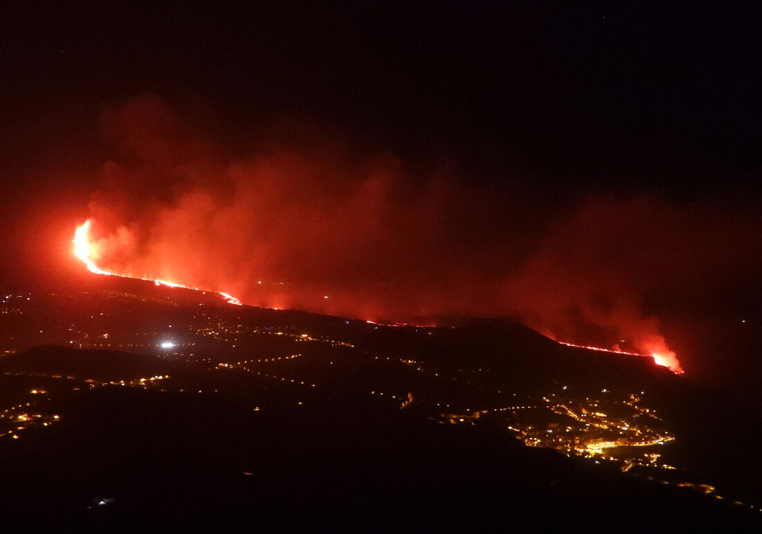 Vulcão Cumbre Vieja na Espanha