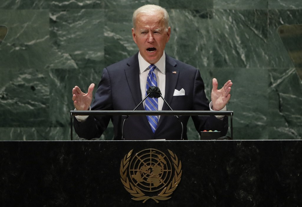 Presidente dos Estados Unidos, Joe Biden, em discurso na ONU