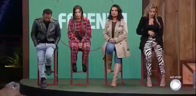 Nego do Borel, Liziane, Solange Gomes e Erika estão na roça do reality