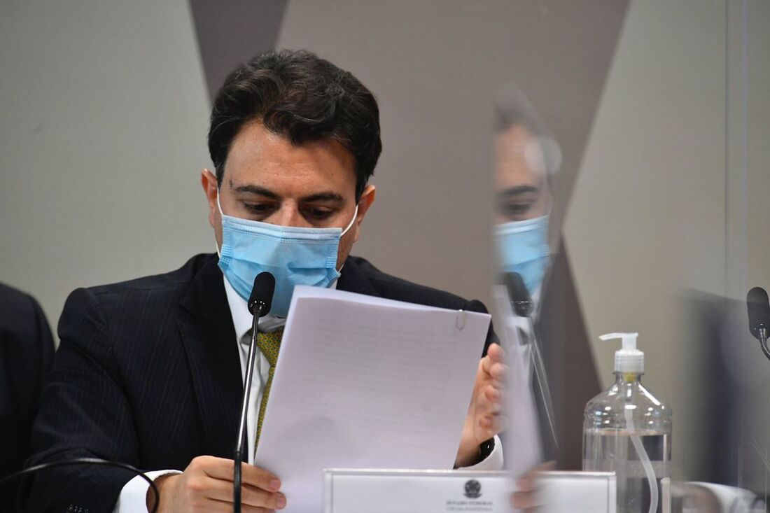 Empresário Otávio Oscar Fakhoury, em depoimento à CPI da Pandemia