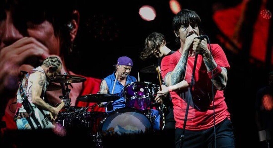 Red Hot Chili Peppers em apresentação no Lollapalooza, em 2018