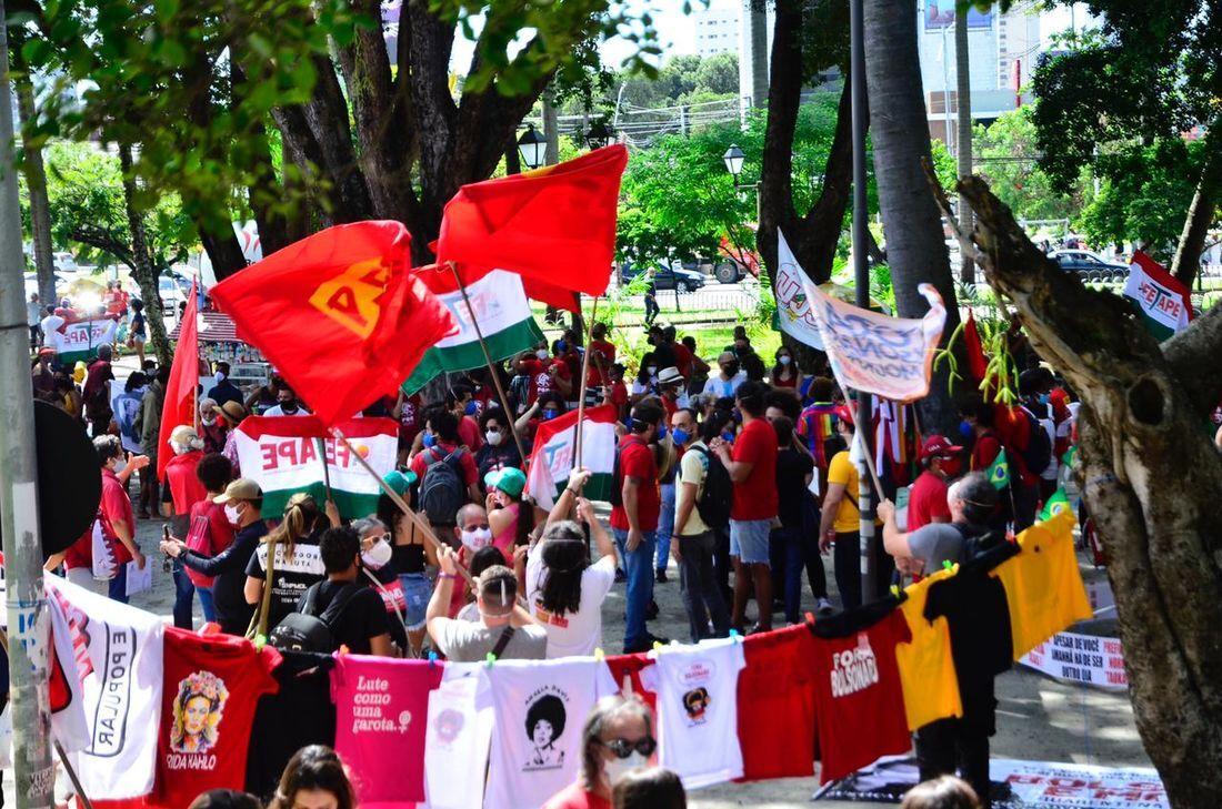 Protesto contra o presidente Bolsonaro, no Recife