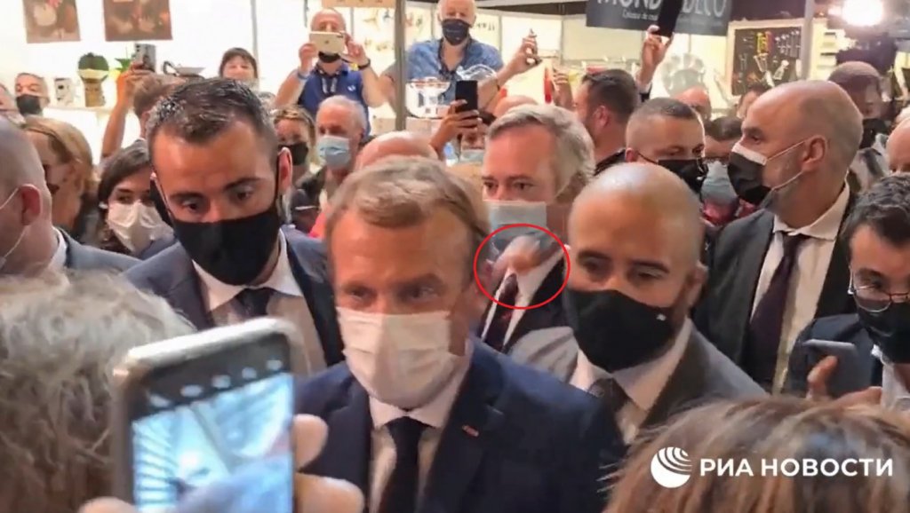 Macron em evento na França