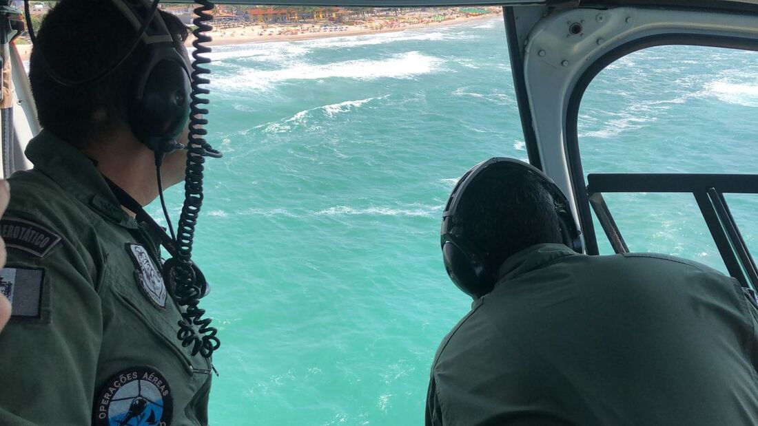 Aeronaves dos Bombeiros foram usadas nas buscas