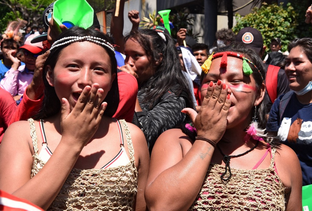 Protesto indígena no Paraguai