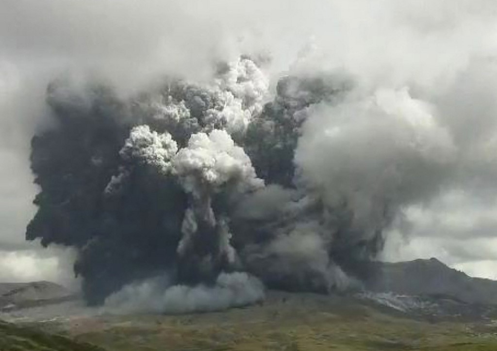 Vulcão em erupção no Japão