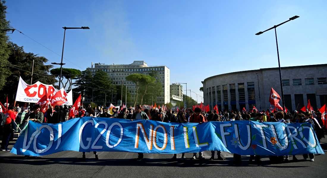 Manifestantes protestam no encontro do G20