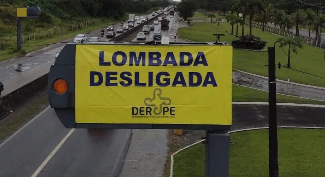 Lombada eletrônica desligada