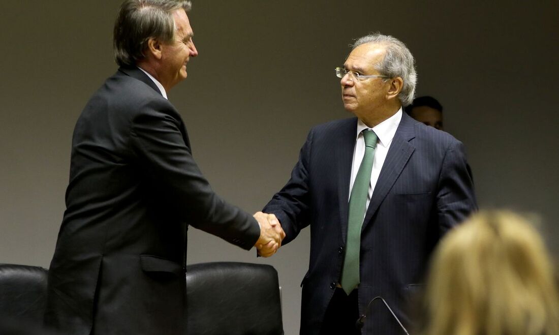 Presidente Bolsonaro e o ministro da economia Paulo Guedes