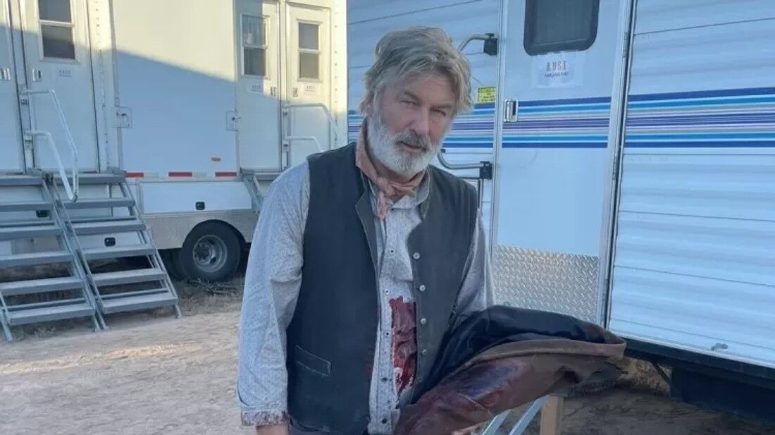 Alec Baldwin no set de filmagem