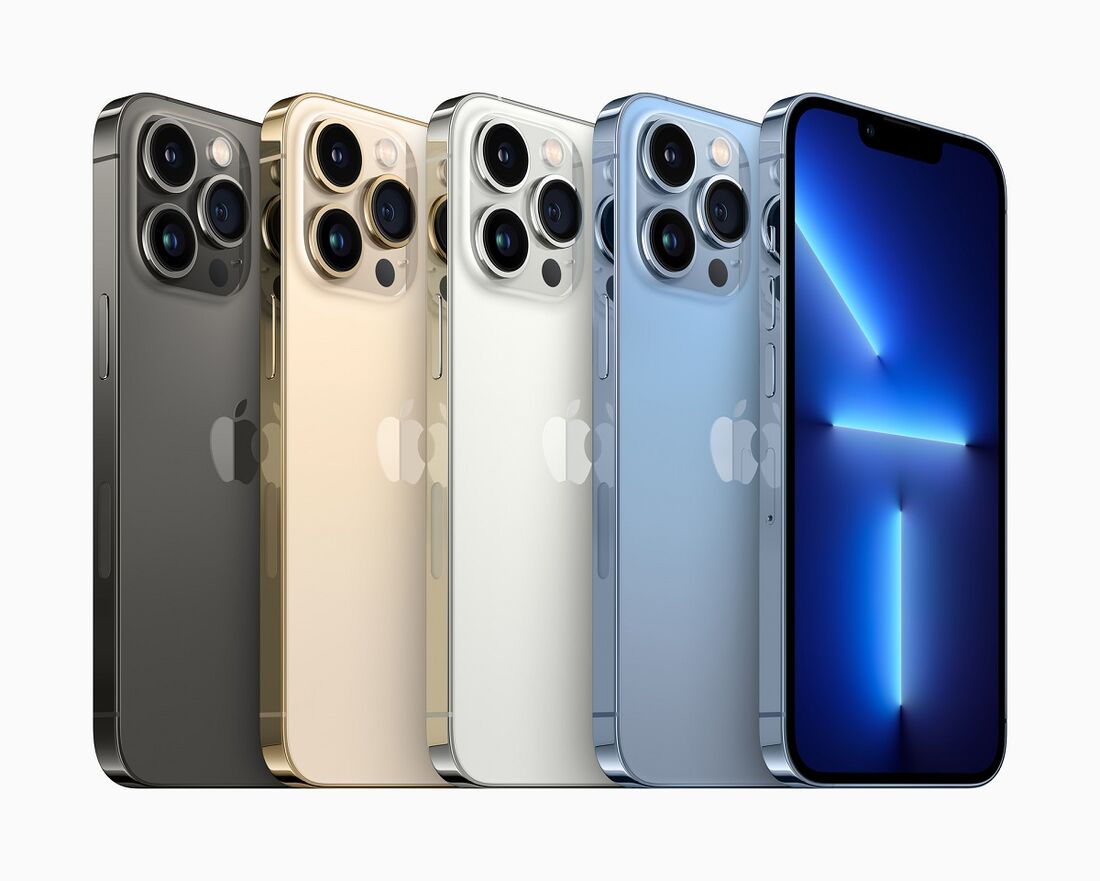 Todos os modelos de iPhone 13 têm memória mínima de 128 GB e compatibilidade com a rede 5G
