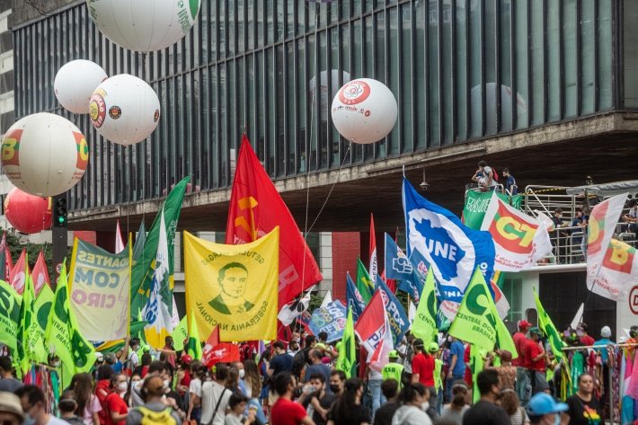 Manifestação na Av. Paulista, em São Paulo 