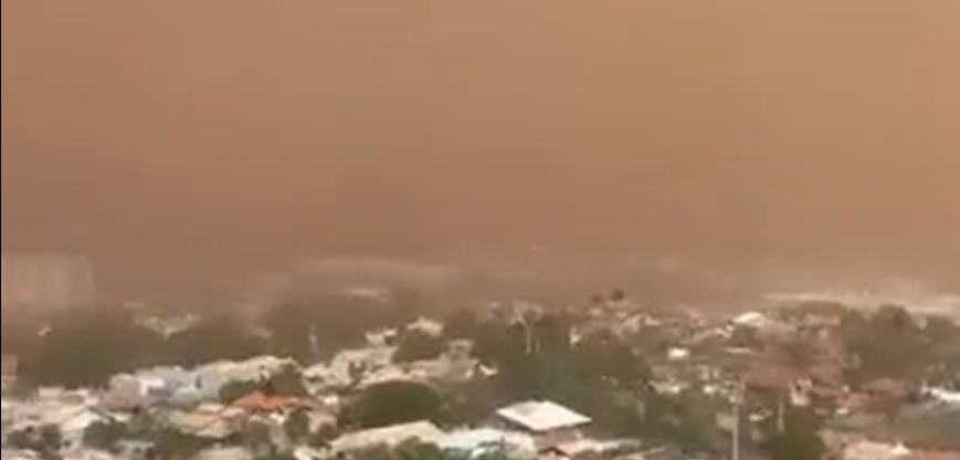 Tempestade de areia em Campo Grande (Mato Grosso do Sul)