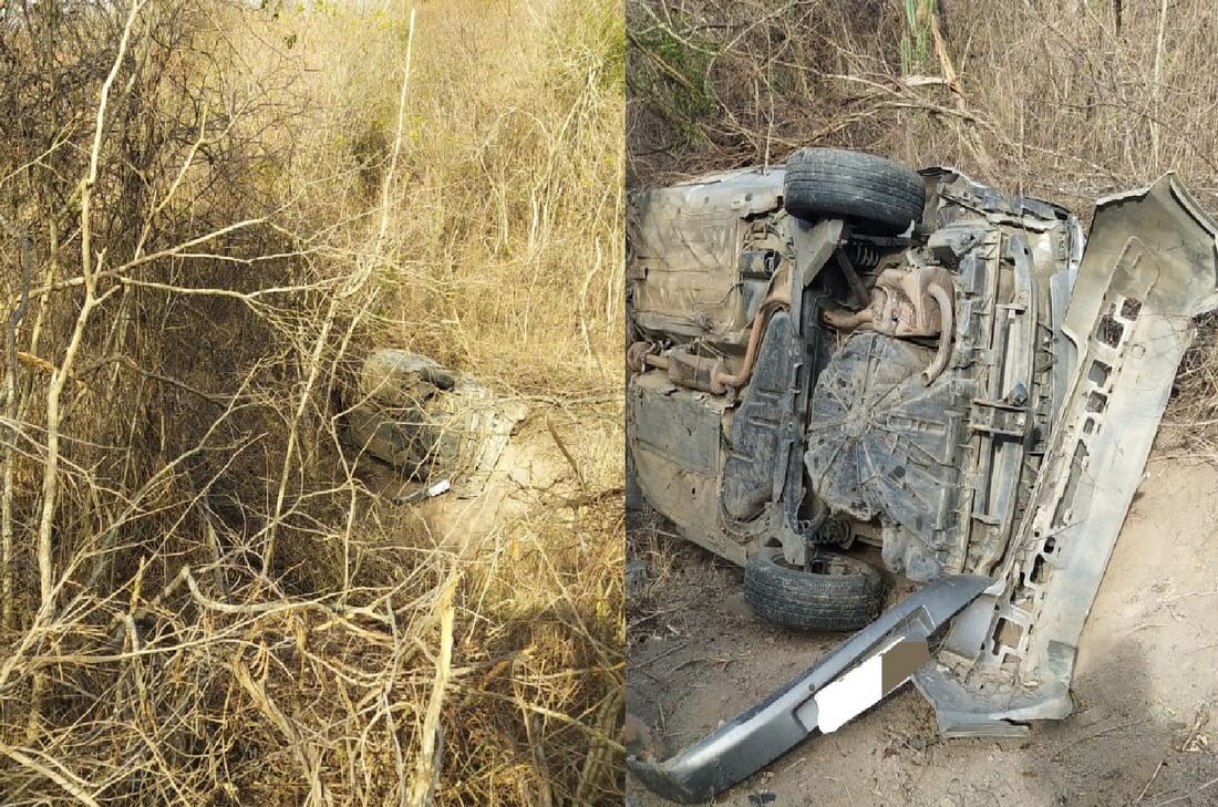 Carro foi encontrado capotado no km 63 da BR-232, em Pombos, na Zona da Mata 