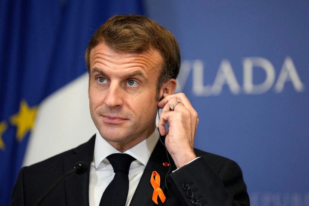 o presidente francês, Emmannuel Macron,