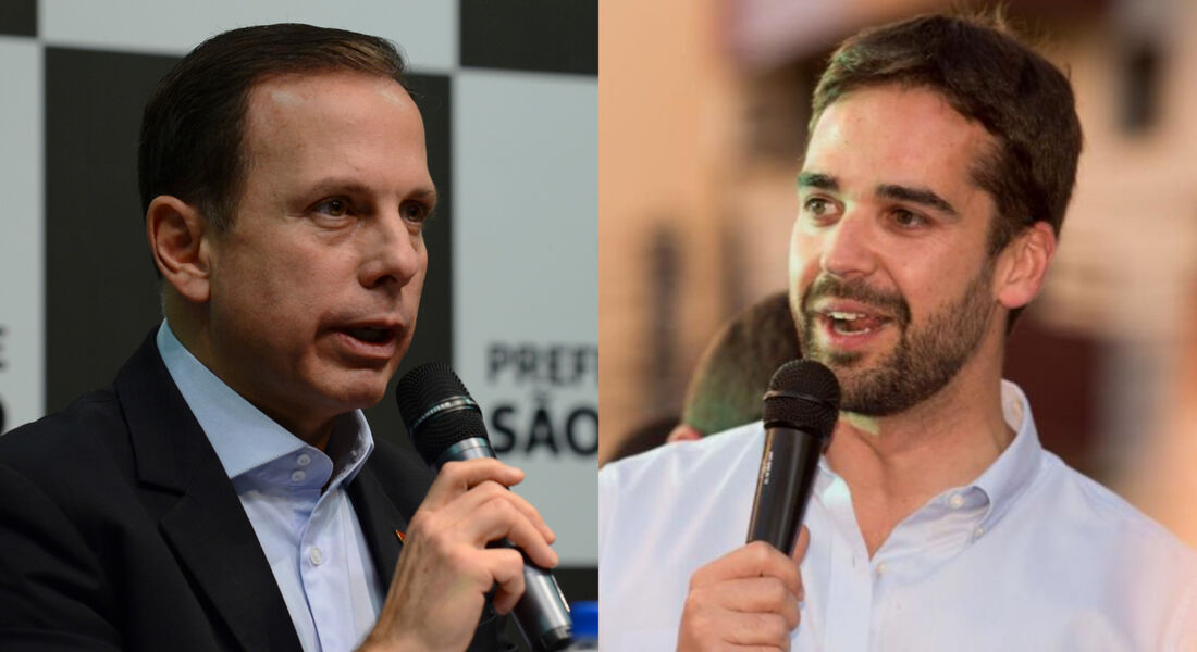 O governador de SP, João Doria  e o governador do RS, Eduardo Leite