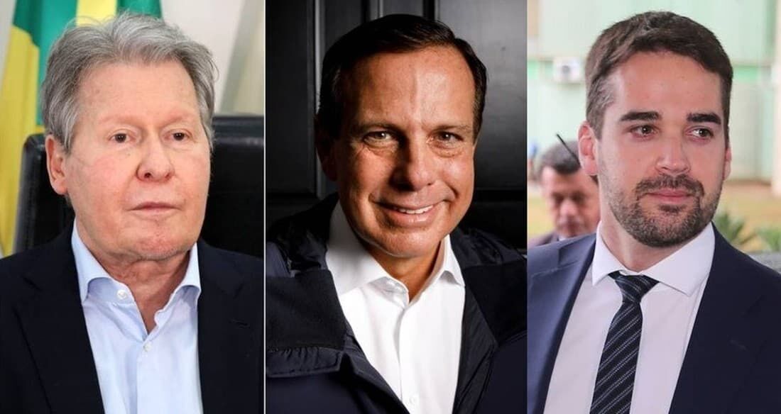 Arthur Virgílio, João Doria e Eduardo Leite disputam preferência de filiados para candidatura à presidência