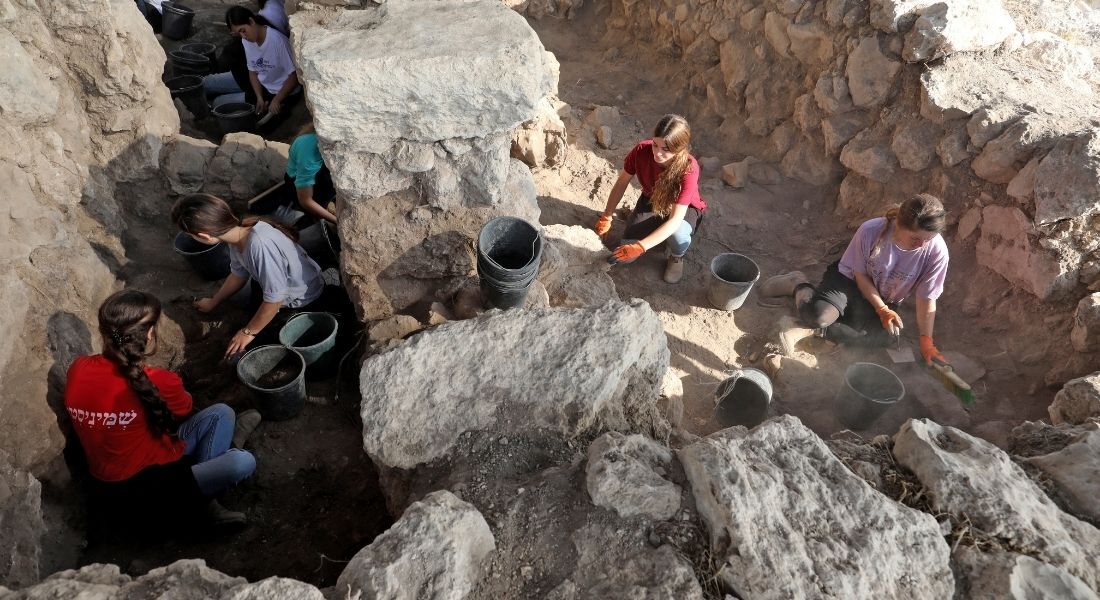 Descoberta em Israel fortaleza fortificada grega