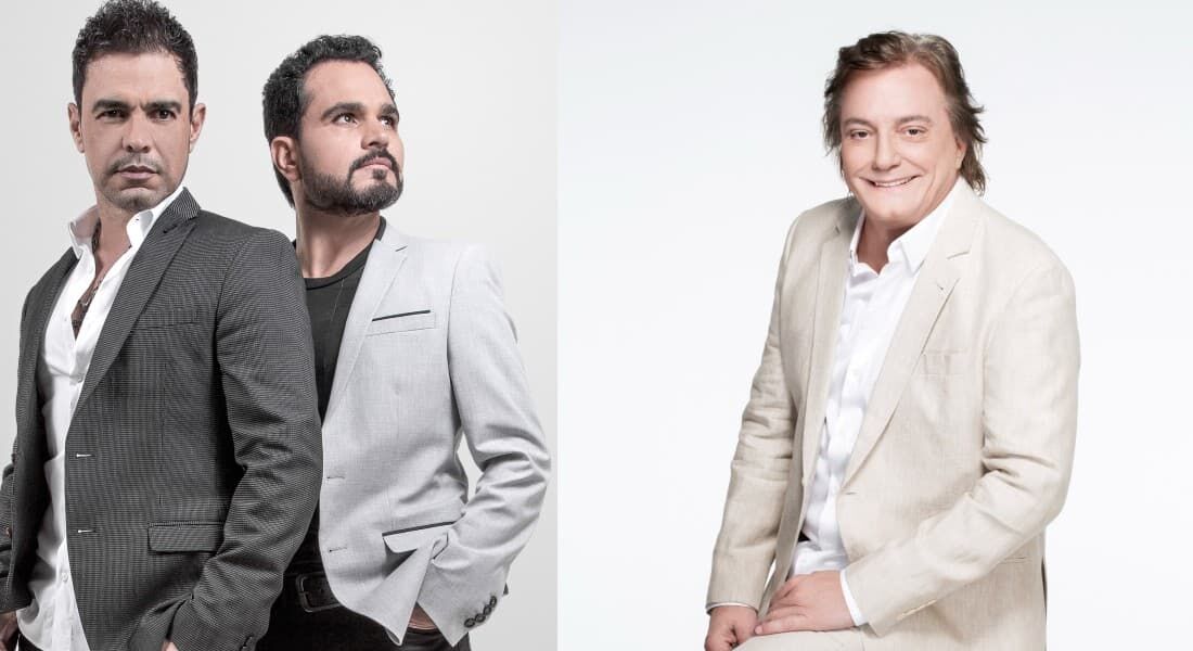 Zezé di Camargo e Luciano e Fábio Jr. se apresentam nesta sexta (26)