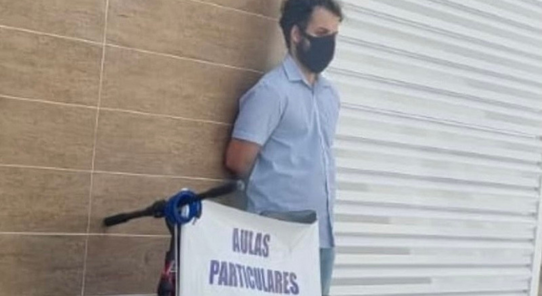 A foto do professor Diego Amorim viralizou nas redes sociais