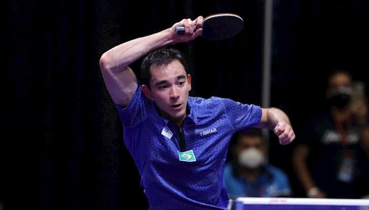 Hugo Calderano, principal nome do tênis de mesa brasileiro 