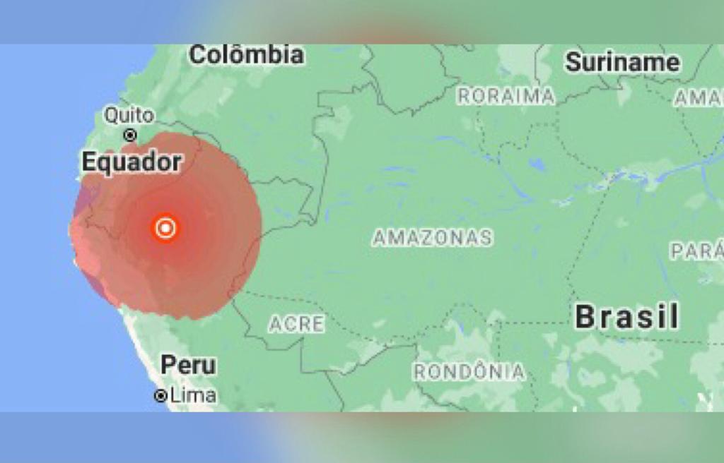 Região de terremoto de magnitude 7,5, no Peru