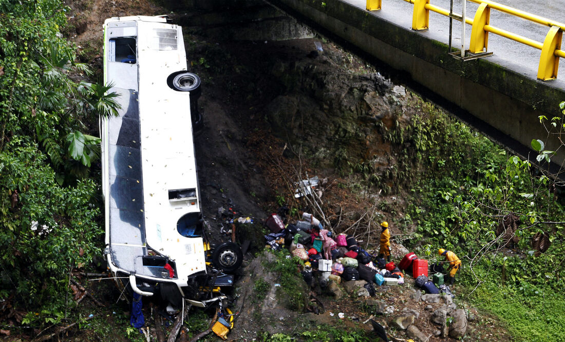 Acidente de ônibus na Colômbia