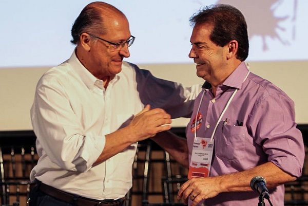 Geraldo Alckmin e o deputado Paulinho da Força (Solidariedade)