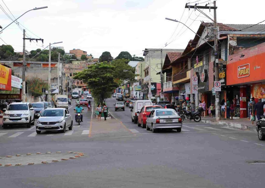 Centro comercial da cidade de Ibirité, em Minas Gerais